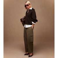 Women's Dark Brown Stitchy Polo Batwing Jumper New Look | New Look (UK)