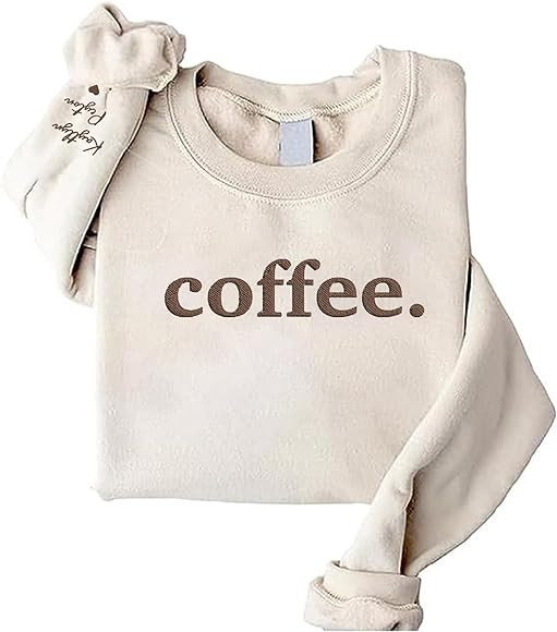 GodLover Personalized Embroidered Coffee Sweatshirt | Amazon (US)