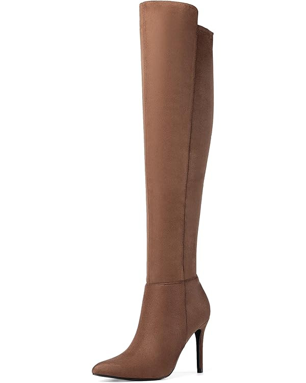 DREAM PAIRS Women's Over The Knee Thigh High Boots Long Stretch Pointed Toe Stiletto High Heels F... | Amazon (US)