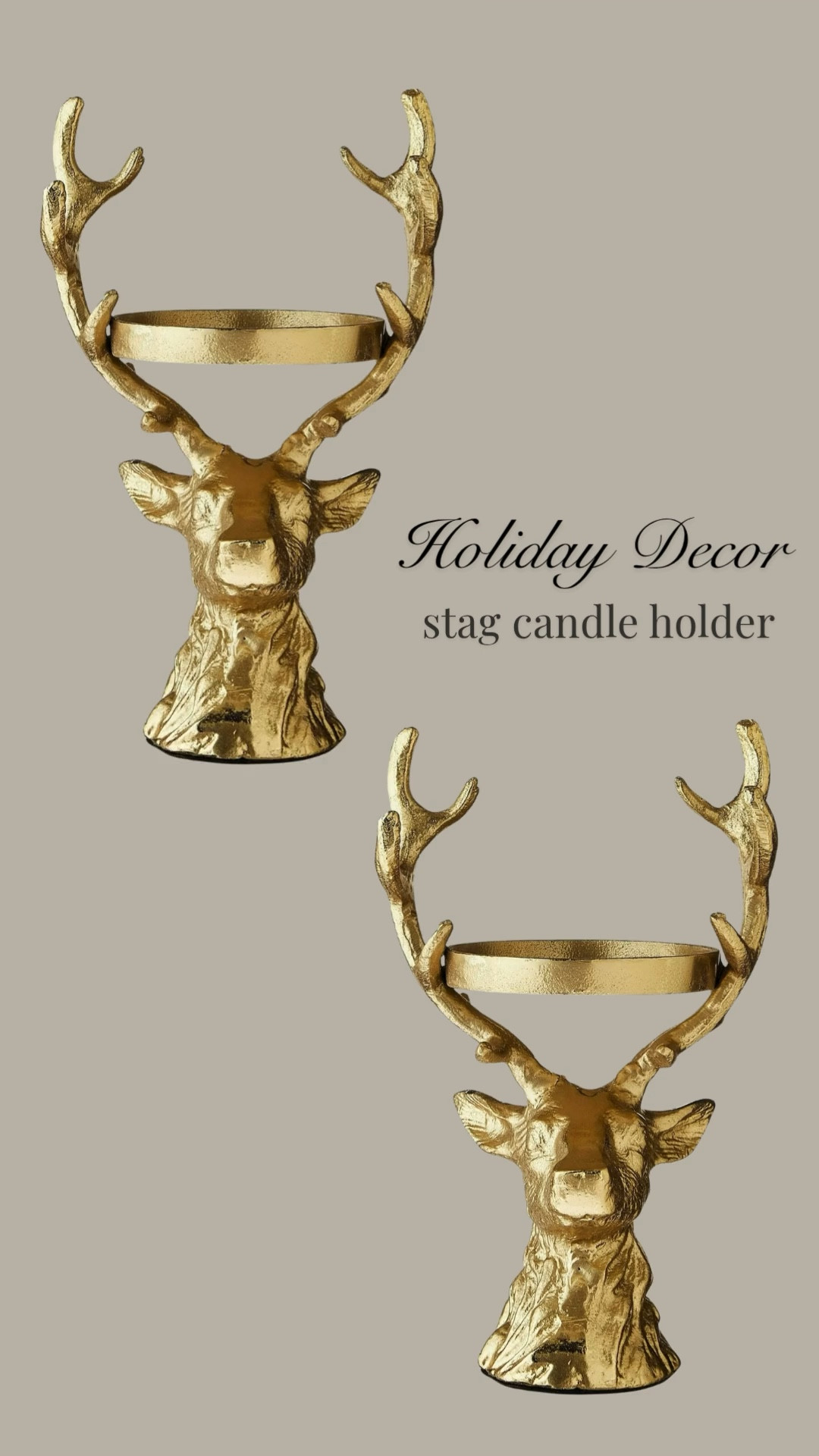 These stunning stag candle holder will make the perfect addition to your holiday decor! This will sell out fast- grab it while you can! #walmart #walmarthome #walmartfinds #walmart christmas #christmas decor #christmas gift #christmas #gift list #holiday decorations #reindeer #candleholder

#LTKHome #LTKHoliday #LTKSeasonal
