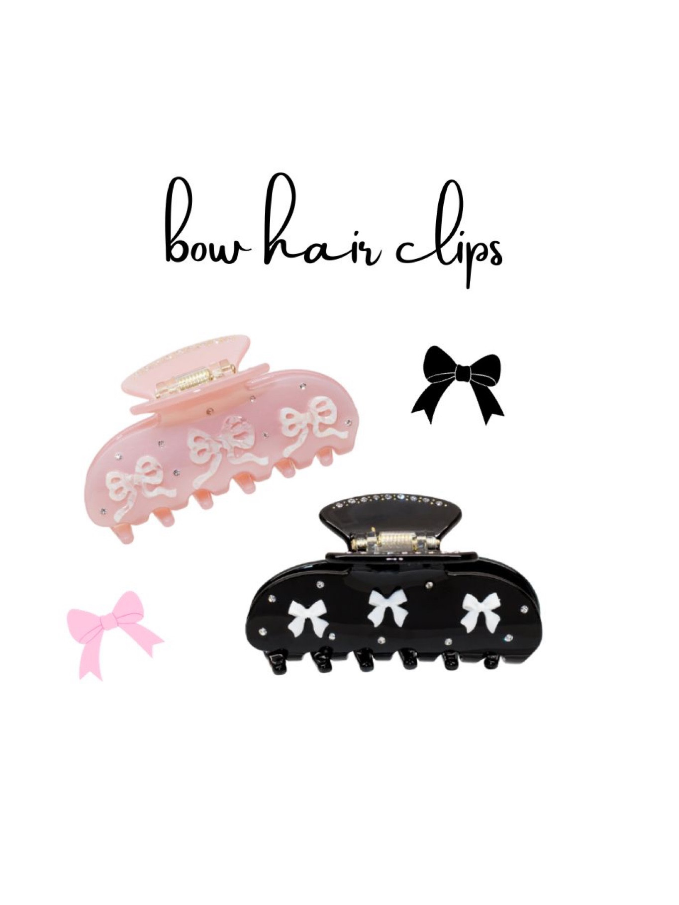 The cutest bow claw clips 🎀🩷 

#LTKGiftGuide