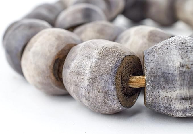 TheBeadChest Dark Grey Kenya Bone Beads Sphere 22mm African Round Large Hole 30 Inch Strand Handm... | Amazon (US)