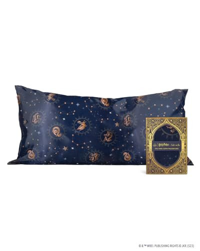 Kitsch Harry Potter Satin Pillowcase with Zipper for Hair, Softer Than Silk Pillow Cases King, Cooling Pillow Covers, Wrinkle-Free, Satin Pillow Cases King 19x36 (Harry Potter - Midnight at Hogwarts) | Amazon (US)