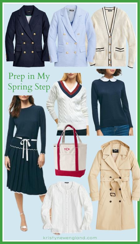 Preppy staples for spring that you will love for years to come. Many on sale now too. Blazers come in tall lengths and look great on.

Preppy women, prep, preppy style, women’s tennis sweater, collared sweater, navy sweater, boat tote, sweater skirt, women’s trench coat, white eyelet blouse, navy women’s blazer, tall navy blazer women, j crew, brooks brothers, lands end, tall women’s fashion 

#LTKGiftGuide #LTKFind #LTKSeasonal