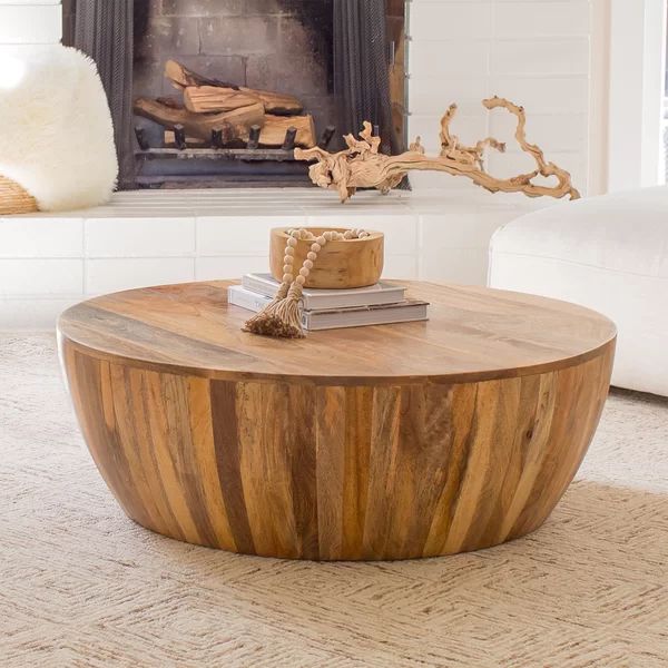 Vivienne Solid Wood Drum Coffee Table | Wayfair North America