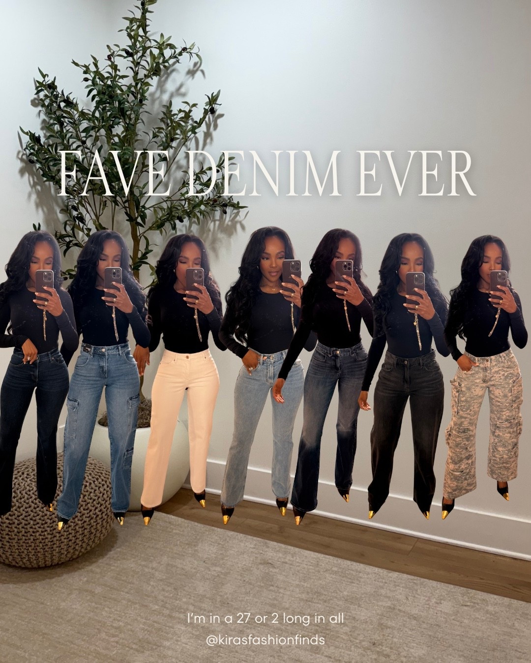 Denim Haul 

I am in a size 27 long or a 2 long in all of these ￼

#LTKPetite