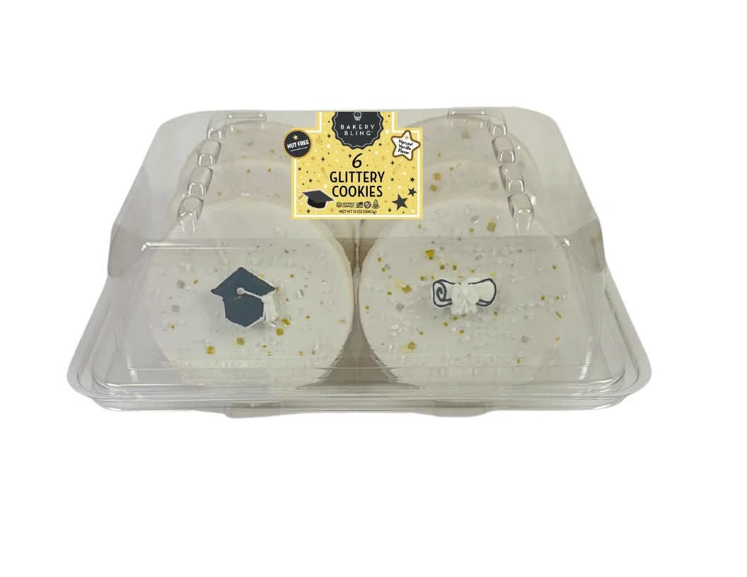 Bakery Bling Graduation Round Designer Decorated Cookies 6ct | Walmart (US)