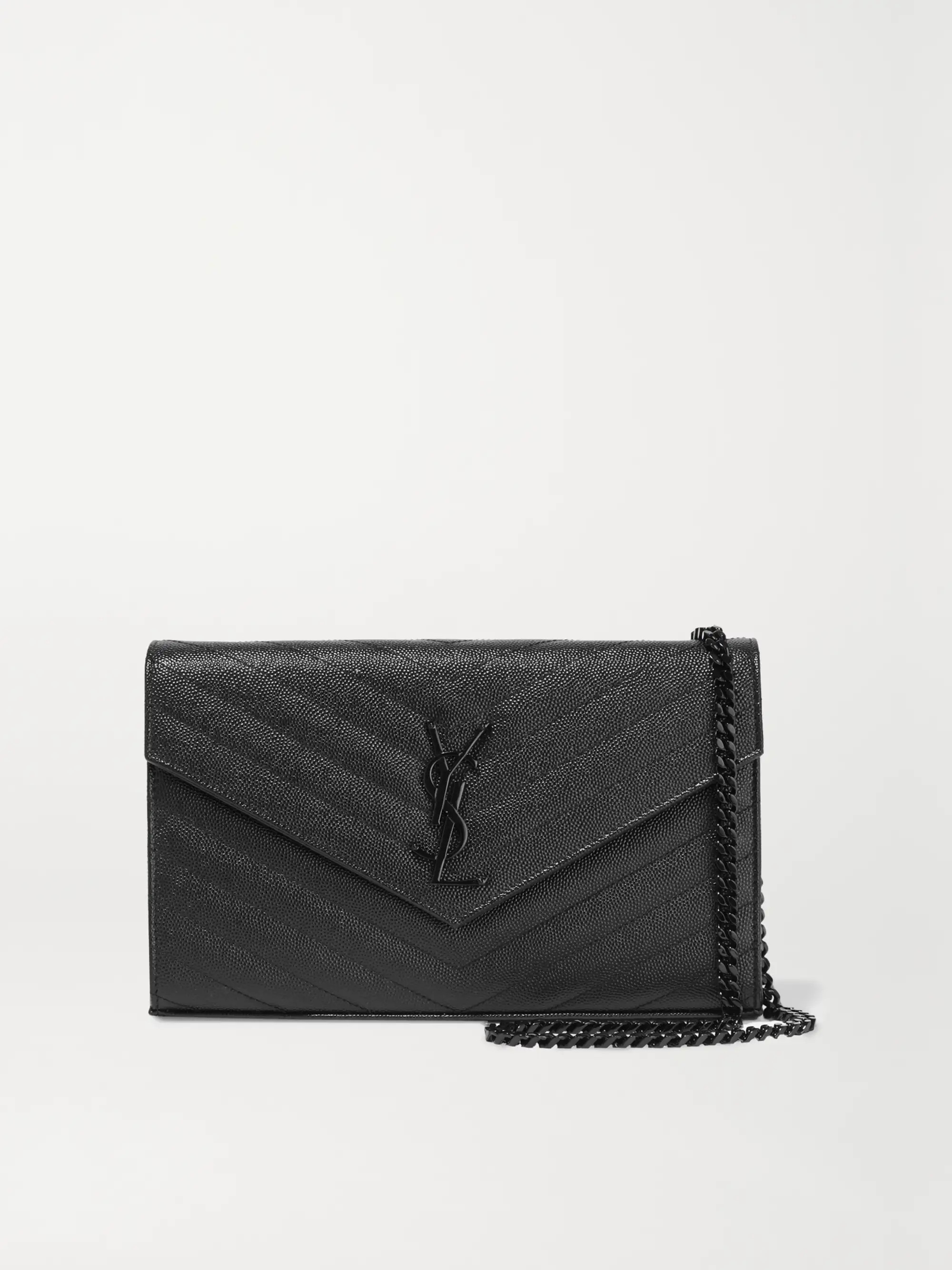 Cassandre Chain matelassé textured-leather wallet | NET-A-PORTER (US)