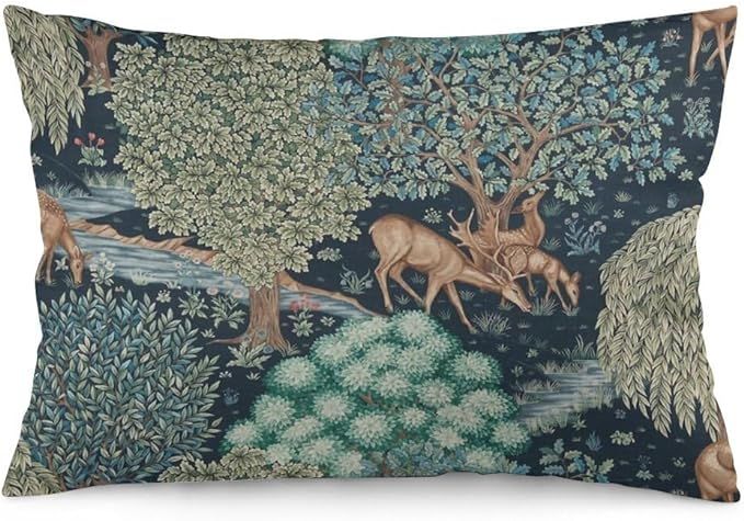 William Morris The Brook Decorative Throw Pillow Covers Cozy Soft Pillowcase Aesthetic Cushion Co... | Amazon (US)