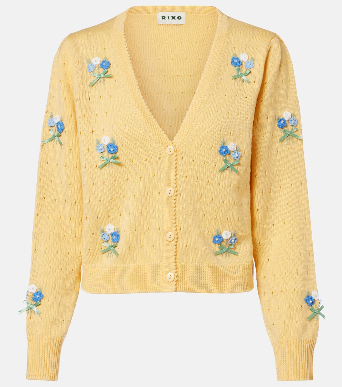 Merinda embroidered pointelle wool cardigan | Mytheresa (US/CA)