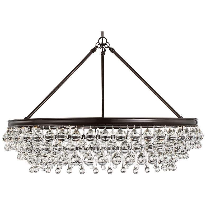 Crystorama Calypso 30" Wide Vibrant Bronze and Crystal Chandelier - #9G009 | Lamps Plus | Lamps Plus