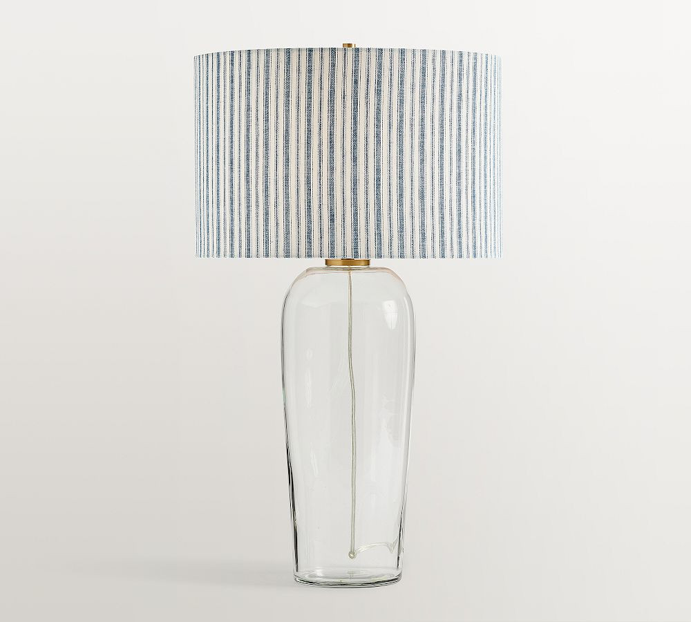 Carter Glass Table Lamp with Mark D. Sikes Pixie Shade (29") | Pottery Barn (US)