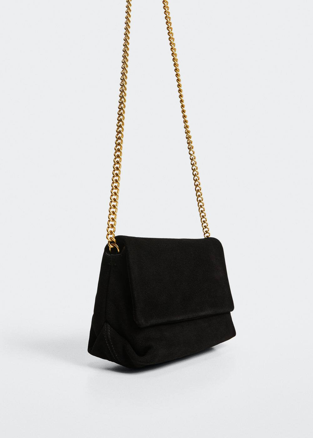 Chain suede bag -  Women | Mango United Kingdom | MANGO (UK)