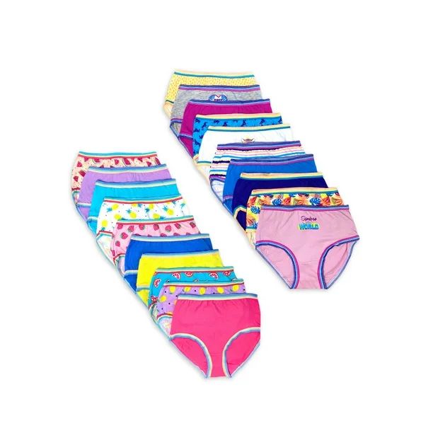 Wonder Nation Girls Brief Underwear 20-Pack, Sizes 4-18 - Walmart.com | Walmart (US)