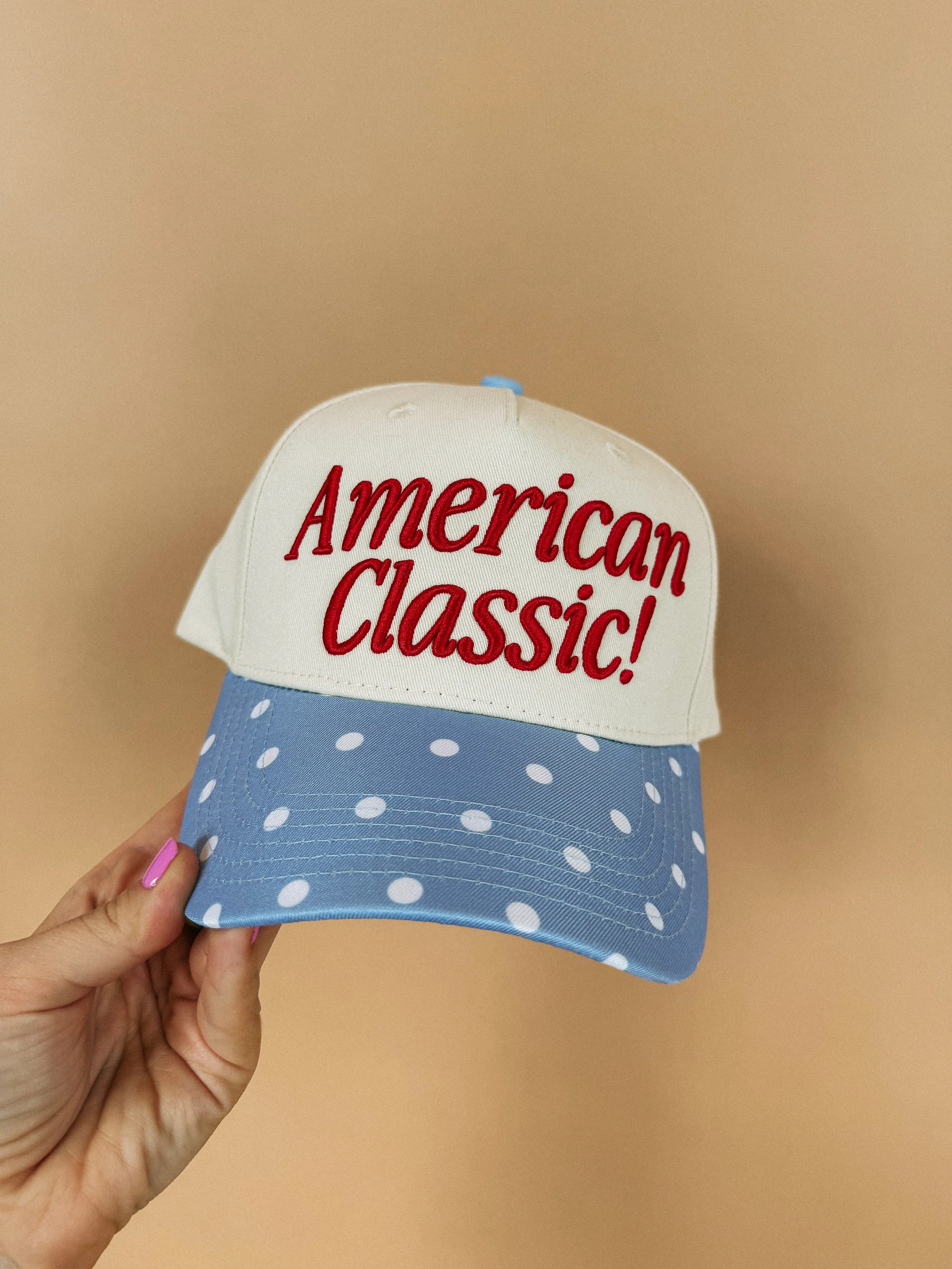 ETTA OG | american classic trucker hat - denim / polka dot | Etta+East