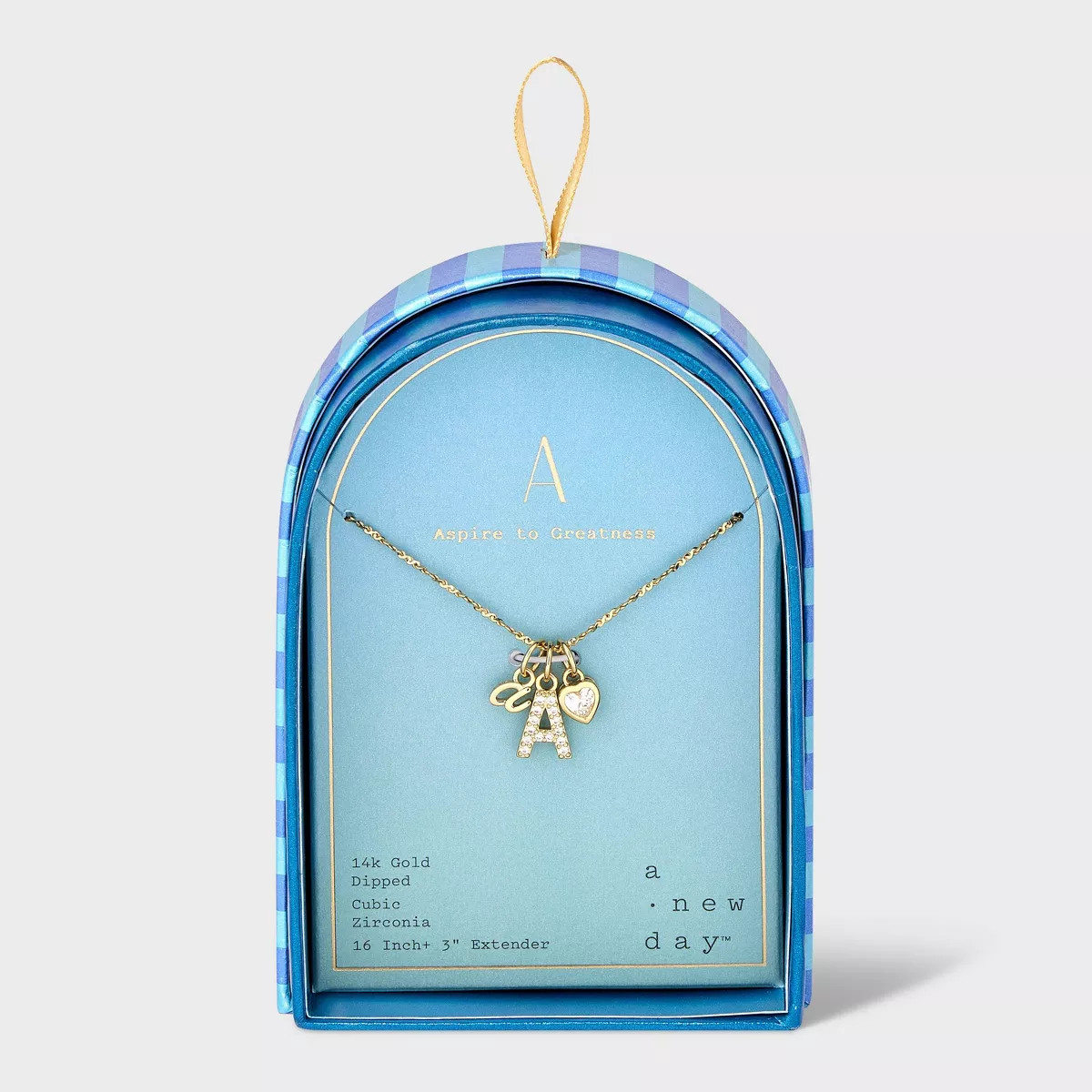 14K Gold Dipped Charm Initial Pendant Necklace - A New Day™ Gold | Target