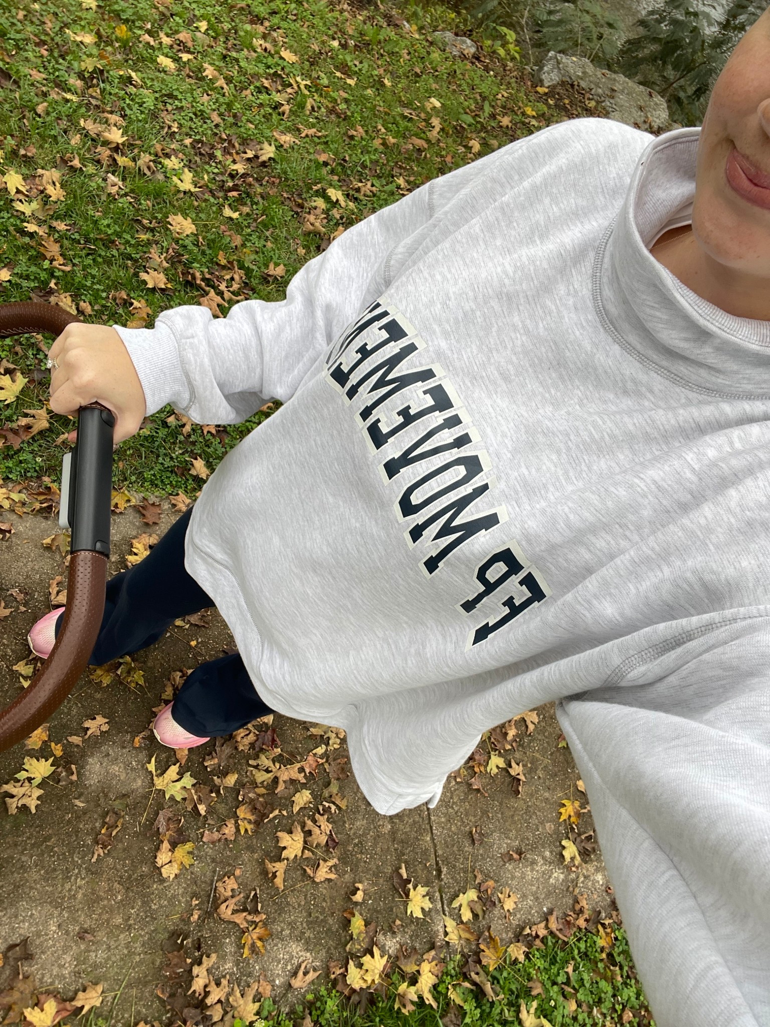 Fall walks in my favorite sweater 🍂