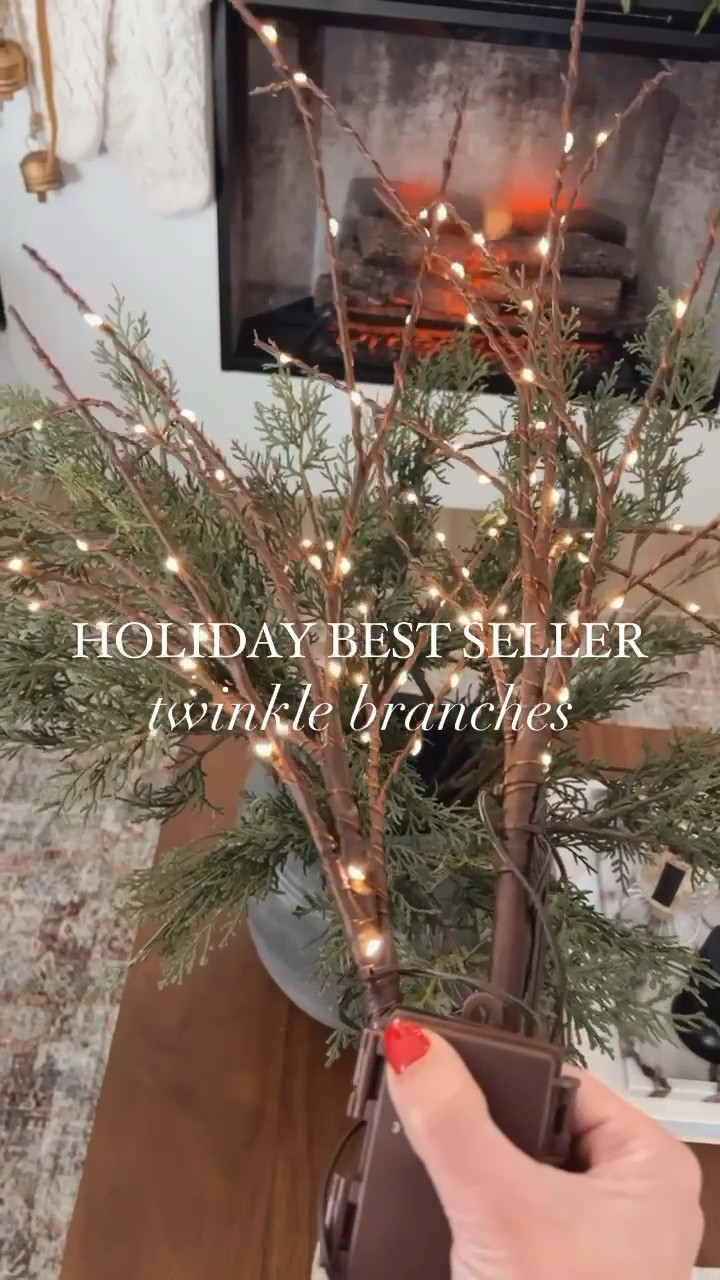 Holiday Twinkle Branches! These battery operated twinkle light branches with timer remote were my best sellers last year. They make every arrangement in your home look magical! 

#LTKSeasonal #LTKHome #LTKHoliday