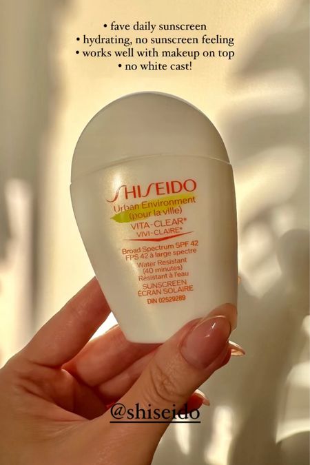 My fave daily sunscreen from Shiseido! So lightweight and works well with makeup. Great for dry skin types too! 

#LTKBeauty #LTKSeasonal #LTKSwim