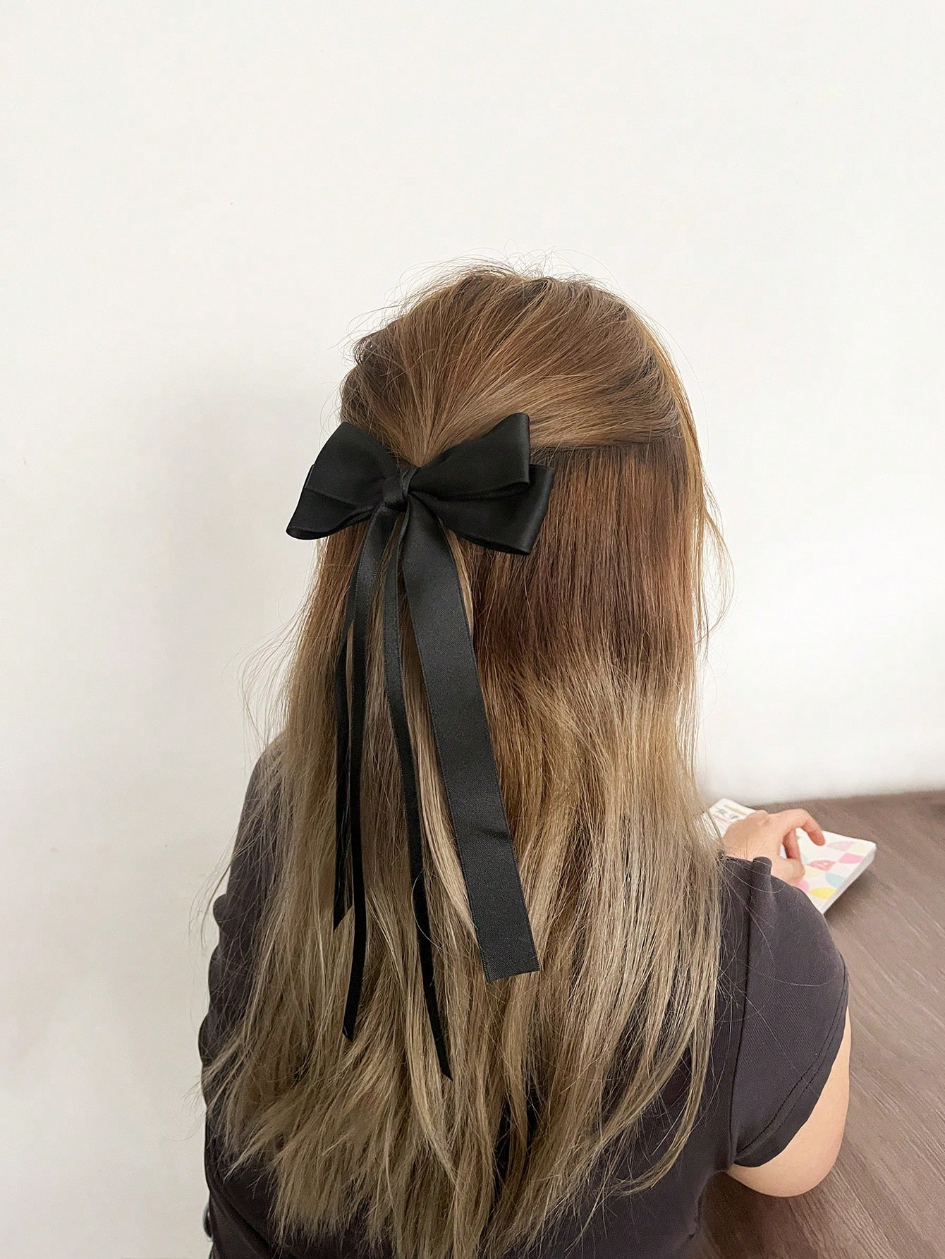 1pc Women's Weaved Black Ribbon Bow Hair Clip, Suitable For Daily Wear Cute Halloween | SHEIN