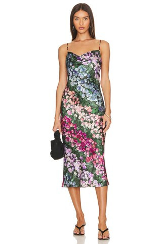 fleur du mal Rose Stripe Long Cowl Slip Dress in Rose Stripe from Revolve.com | Revolve Clothing (Global)