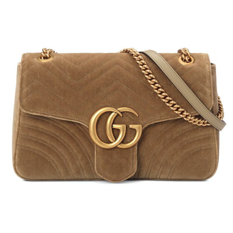 GG Marmont velvet medium shoulder bag | Gucci (US)