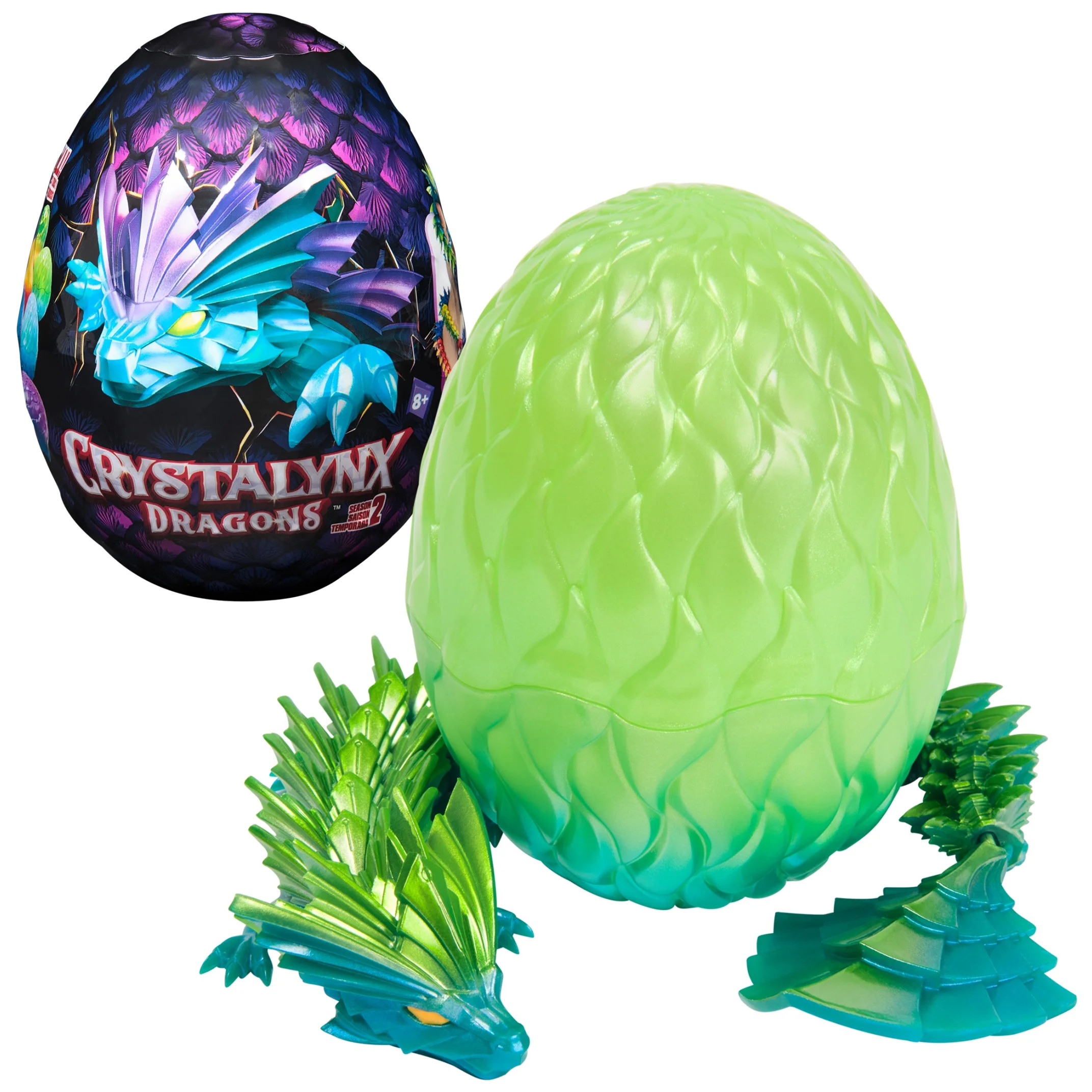 CrystaLynx Dragons, 12.5-inch Articulated Dragon Figure & Display Egg (Styles Vary) - Walmart.com | Walmart (US)