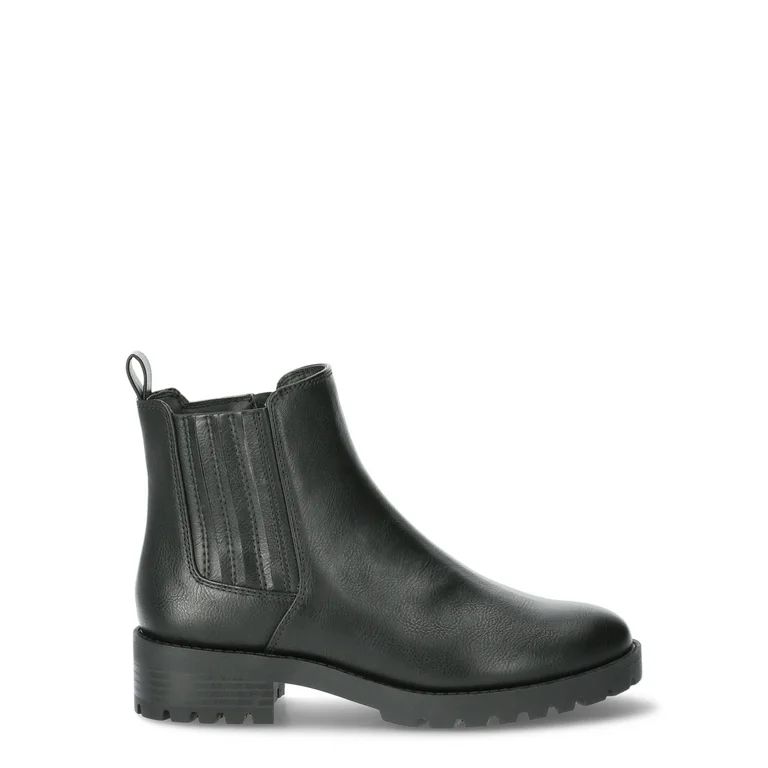 Time and Tru Women's Lug Chelsea Boot, Wide Width Available | Walmart (US)