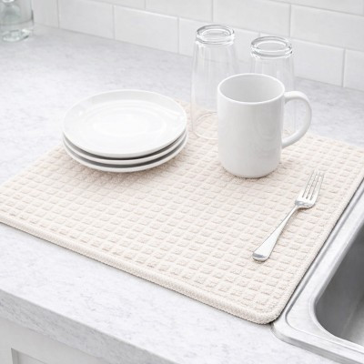 Home Mart Goods Beige Large Microfiber Soft Highly Absorbent Washable Dish Drying Mat (Pack of 4) | Target