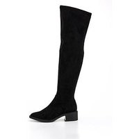 Everyday Over The Knee Boot - Black | Very (UK)