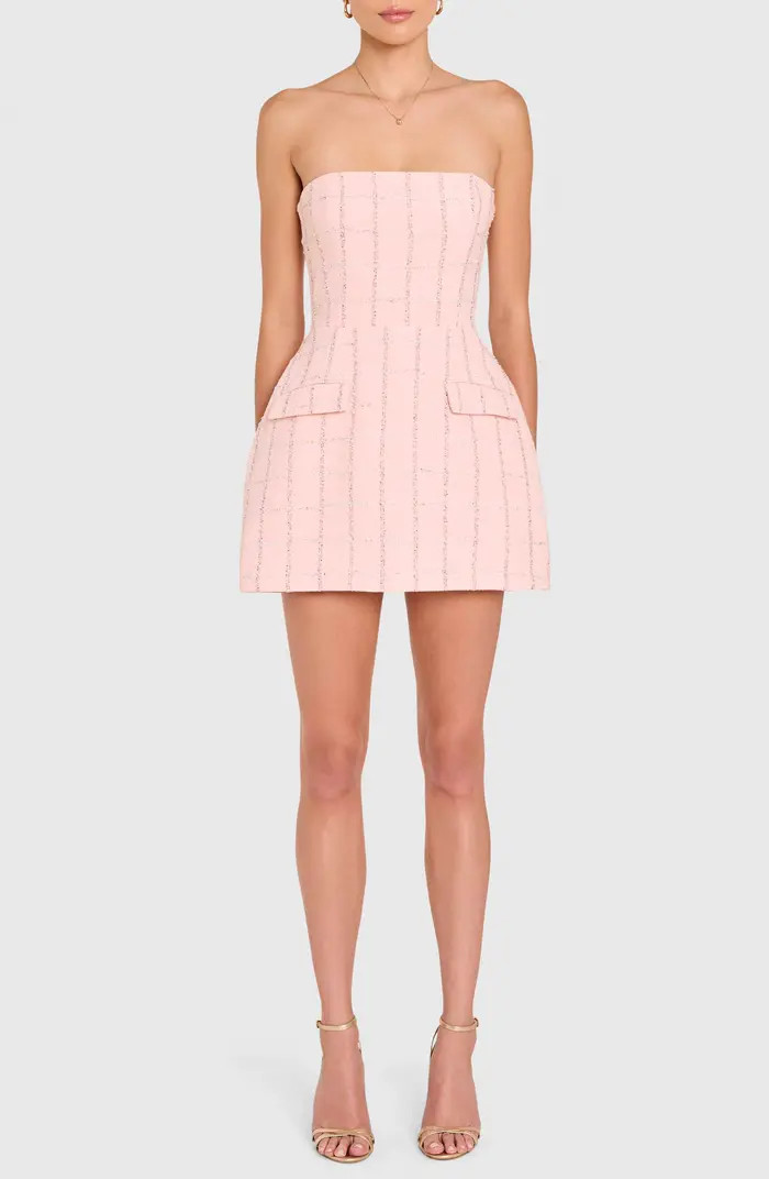 Metallic Windowpane Plaid Cocktail Romper | Nordstrom
