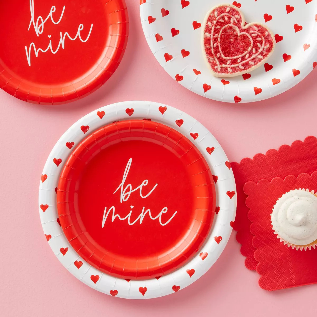 Valentine's Day 10ct Mini Hearts Dinner Plate - Spritz™ | Target