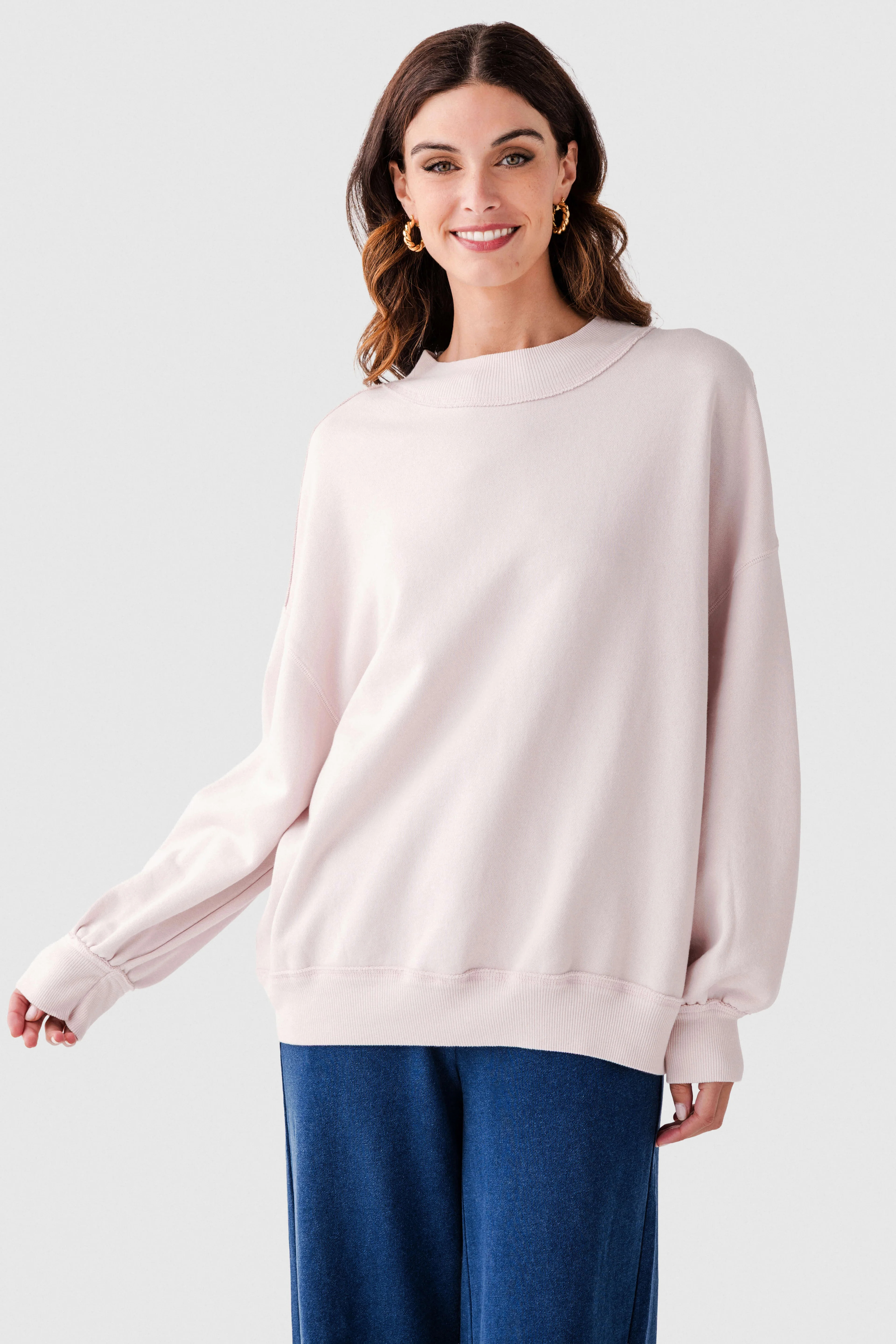 Free People Palm Springs Turtleneck Sweatshirt | Social Threads
