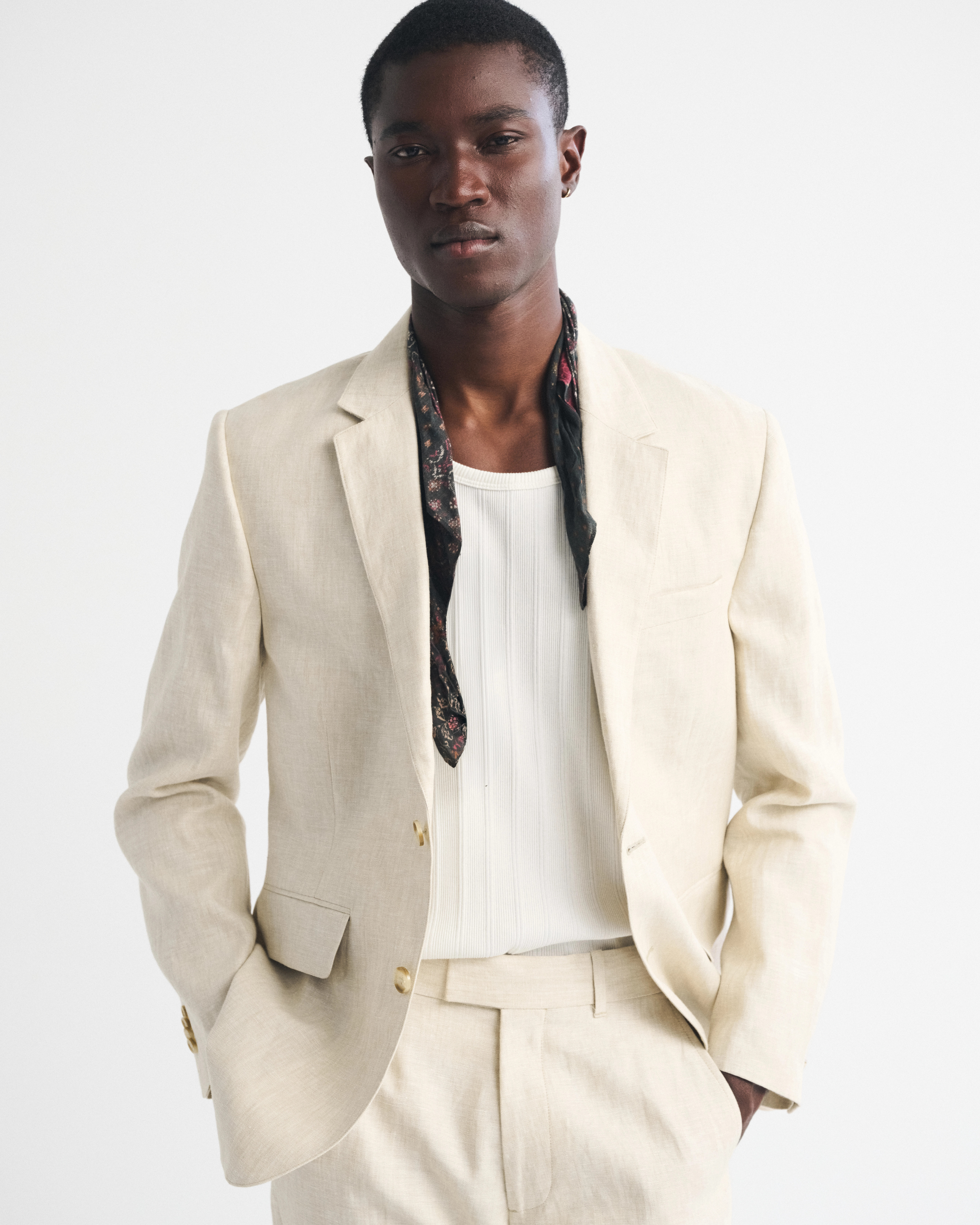 The A&F Collins Slim 100% Linen Blazer | Abercrombie & Fitch (US)