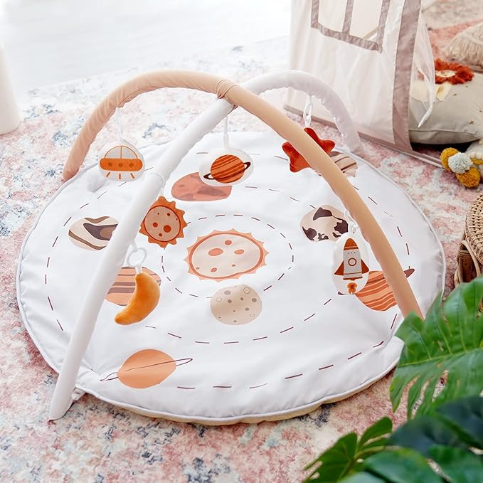 Washable Baby Gym Activity Center with Play Mat, Visual, Hearing, Touch, Cognitive Early Developm... | Amazon (US)