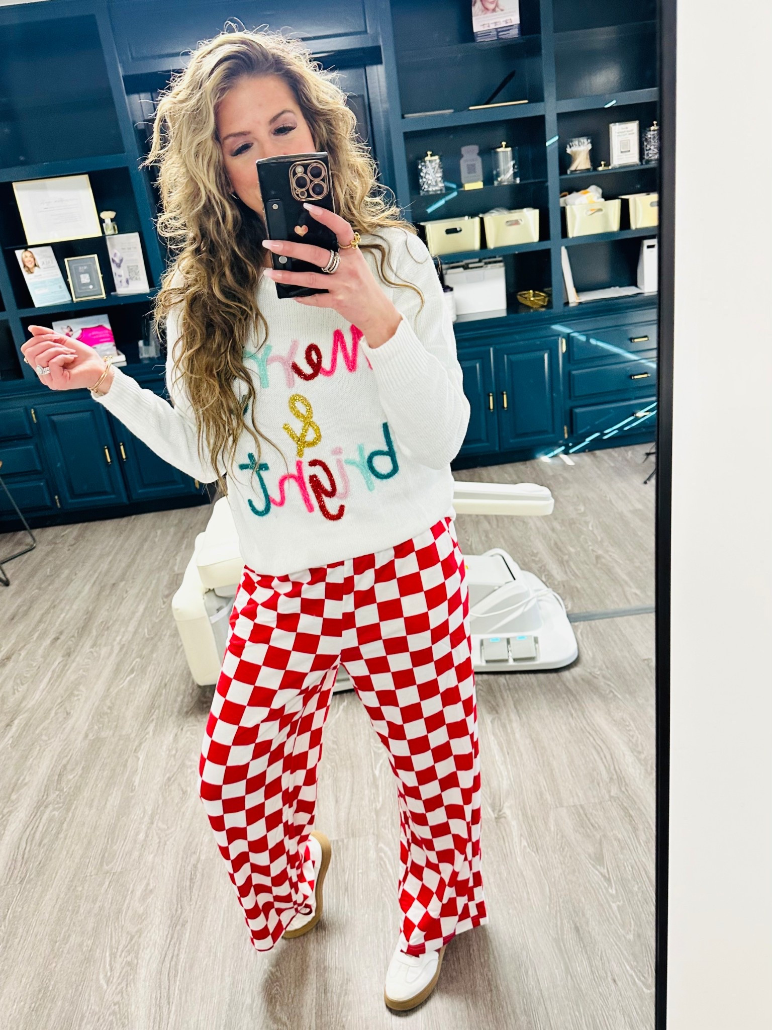 Who’s ready to get their Christmas on?! 
Love these checkered pants I can style up way beyond Christmas! Size medium in both!

#LTKHoliday #LTKootd #LTKSaleAlert