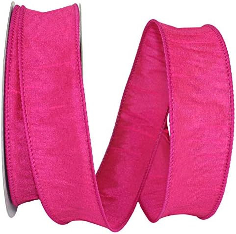 Amazon.com: Reliant Ribbon Dupioni Supreme Wired Edge Ribbon, 1-1/2 Inch X 20 Yards, Hot Pink | Amazon (US)