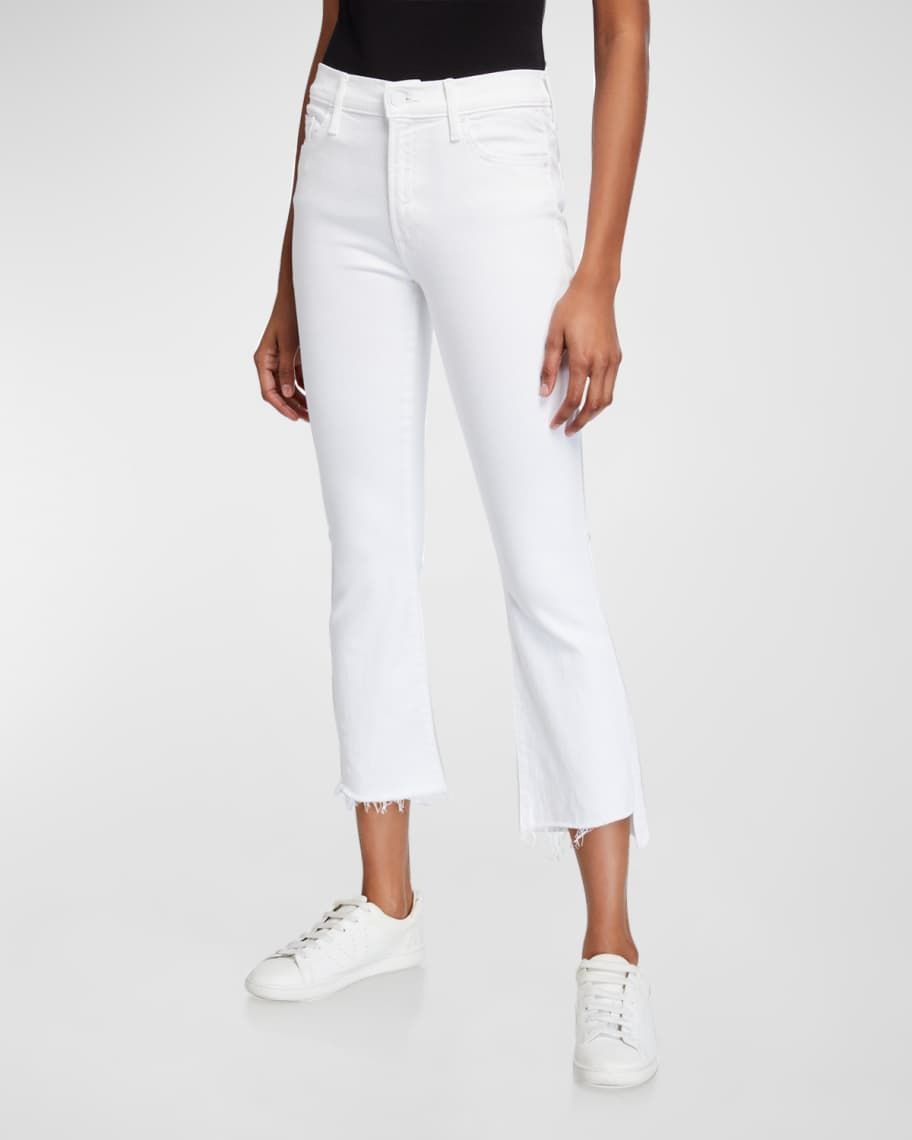 MOTHER The Insider Crop Step Fray Jeans | Neiman Marcus