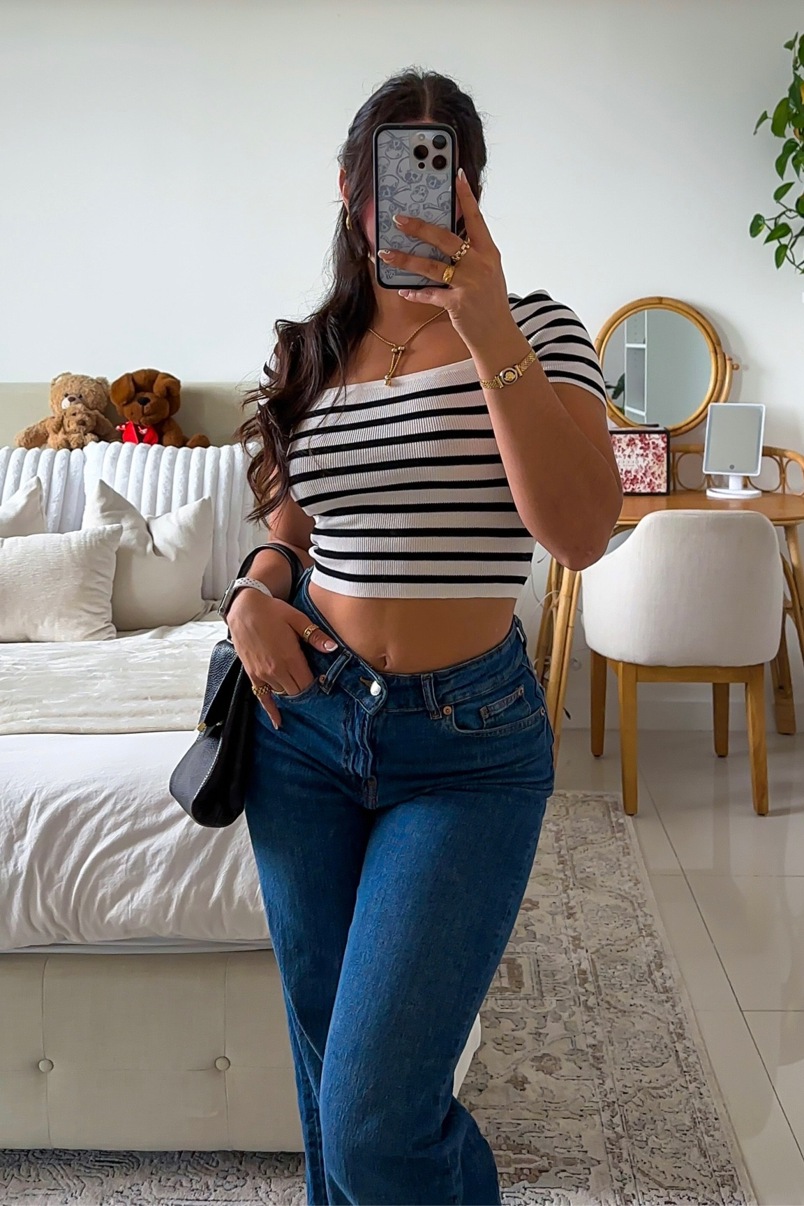 casual black & white comfy fit | top is cold out in this pattern :( but it’s available in solid black or white! I wear a size S. jeans are my FAVE EVER & in stock! I wear a size US 6 & the waist fits perfectly 

#LTKU #LTKworkwear #LTKfindsunder50