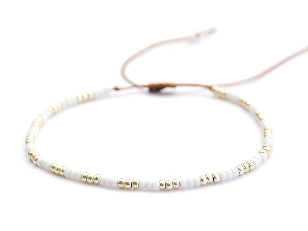 Beaded Anklet for Women, Boho Native American Style, Unique White & Silver Hippie Beach Waterproo... | Amazon (US)