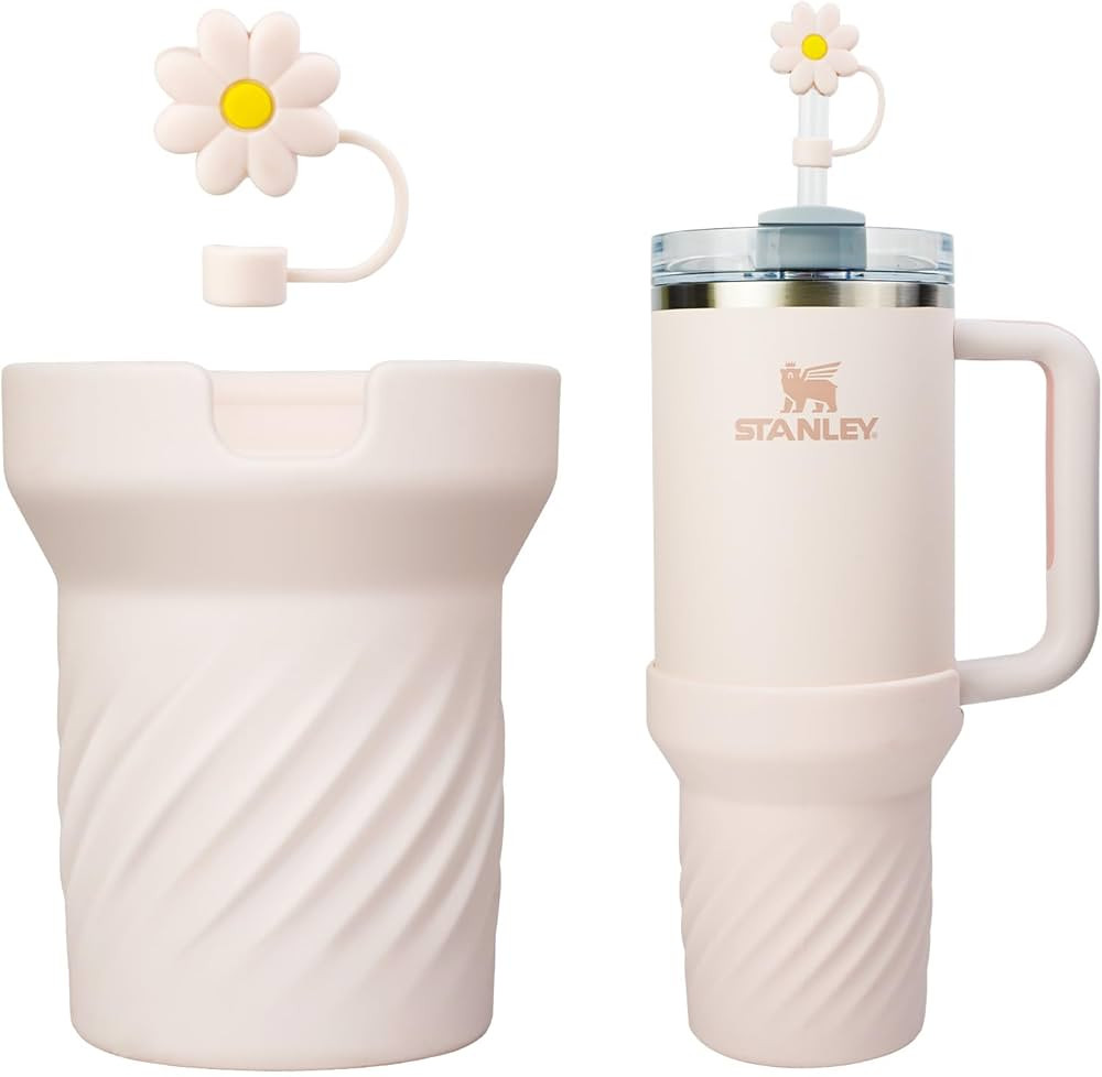 PAuji Silicone Boot and Straw Cover for Stanley Cup 40 oz Accessories, Stanley Sleeve Bottom Prot... | Amazon (US)