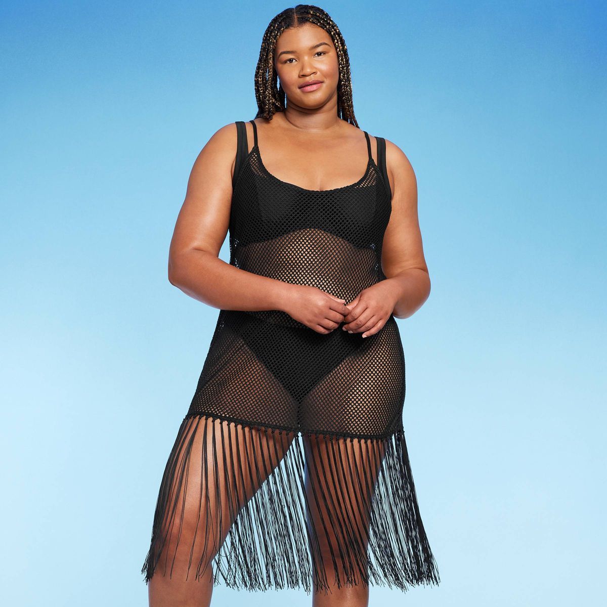 Women's Fishnet Fringe Cover Up Midi Dress - Wild Fable™ | Target