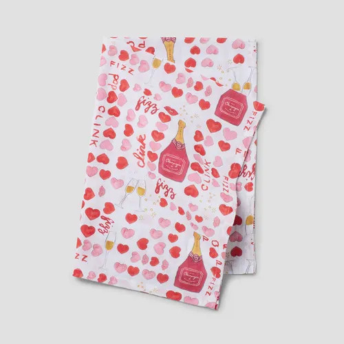 Sur La Table Valentine's Day Champagne Flour Sack Towel | Sur La Table