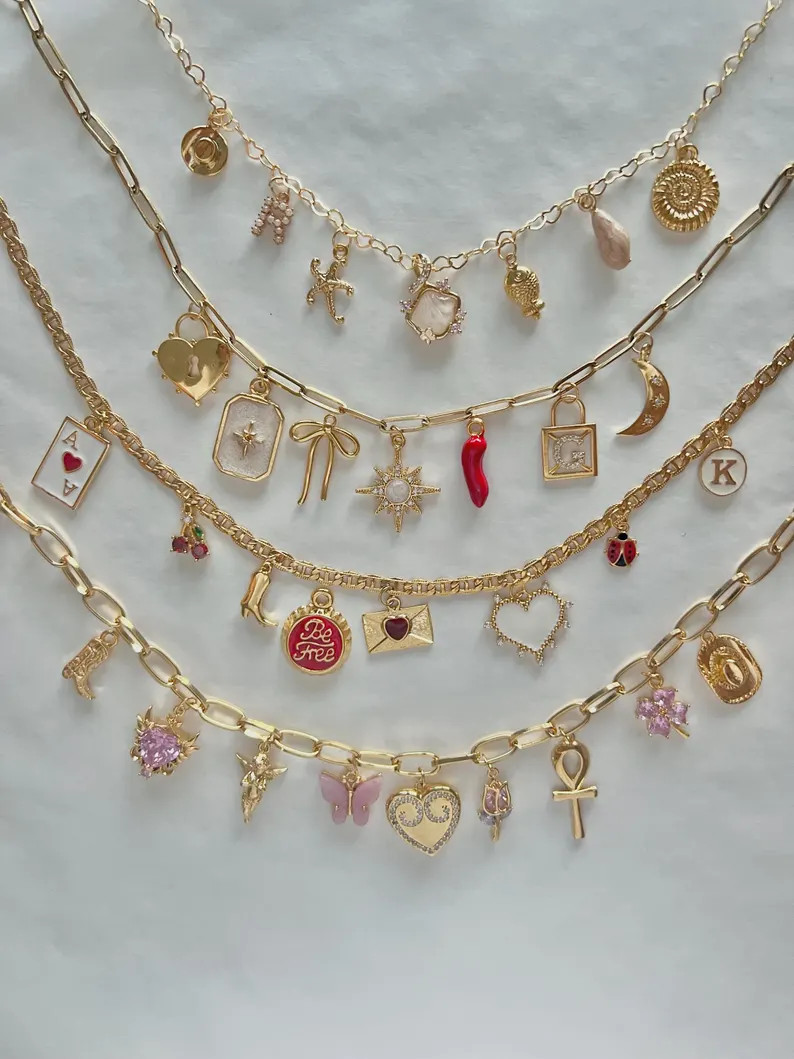 Build Your Own Custom Charm Necklace/bracelet Pick Your Charms, Customizable Charm Vintage Style ... | Etsy (US)