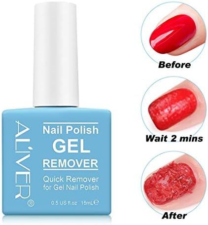 Gel Nail Polish Remover (2 Pack) - Remove Gel Nail Polish Within 2-3 Minutes - Quick & Easy Polish R | Amazon (US)