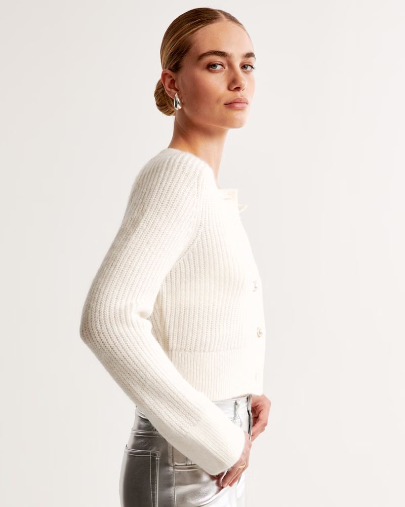 Crew Pearl Button Cardigan | Abercrombie & Fitch (US)