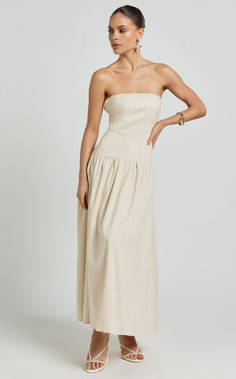 Seven Wonders - Danica Midi Dress in Latte | Showpo (US, UK & Europe)
