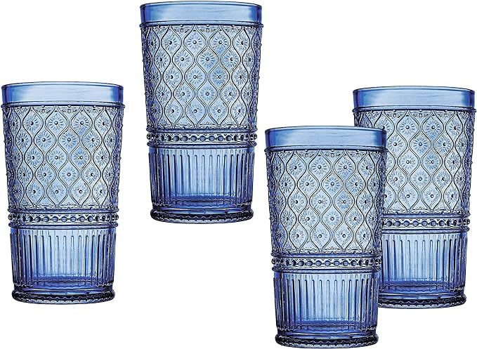 Godinger Highball Drinking Glasses, Tall Glass Cups, Vintage Decor, Water Glasses, Cocktail Glass... | Amazon (US)