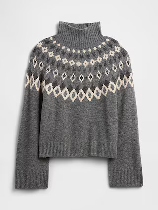 Relaxed Fair Isle Mockneck Sweater | Gap Factory