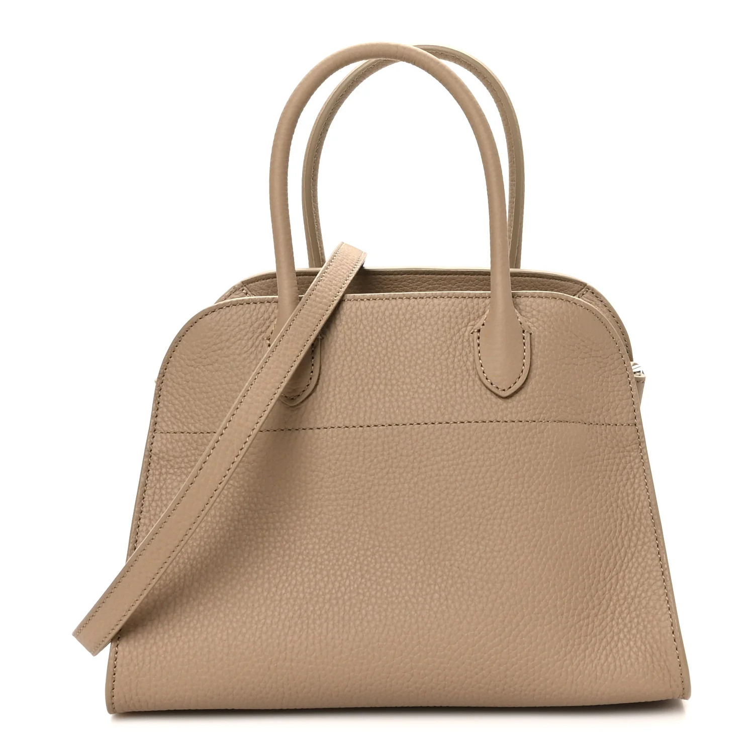 Grained Calfskin Soft Margaux 10 Bag Dark Taupe | FASHIONPHILE (US)